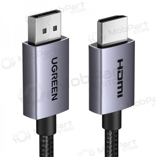 HDMI-kabel Ugreen DP125 DisplayPort till HDMI 2 m 4K 30 Hz svart