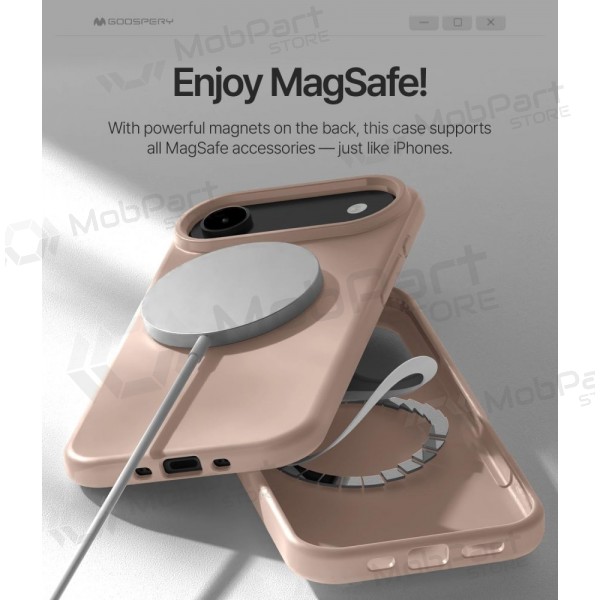 Apple iPhone Air fodral Mercury "Pure Magsafe Silicon Case" (rosa sand)