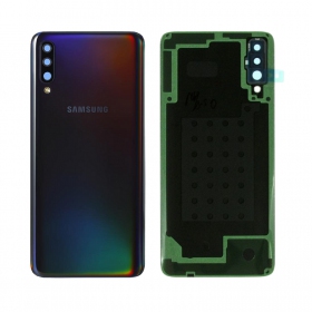 Samsung A705 Galaxy A70 2019 baksida / batterilucka (svart) (begagnad grade C, original)