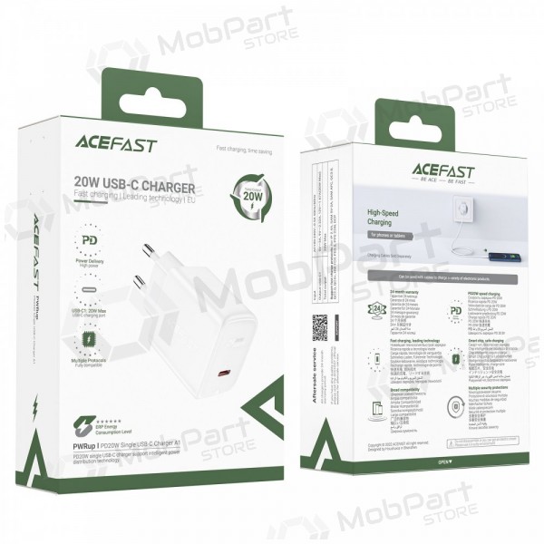 Laddare buitinis Acefast A1 PD20W USB-C svart