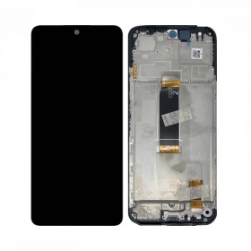 Ekranas Xiaomi Redmi 13 4G/5G/Poco M6 4G su lietimui jautriu stikliuku och rėmeliu Black original (service pack)