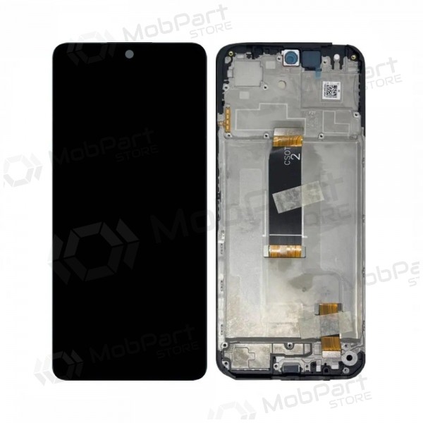 Ekranas Xiaomi Redmi 13 4G/5G/Poco M6 4G su lietimui jautriu stikliuku och rėmeliu Black original (service pack)