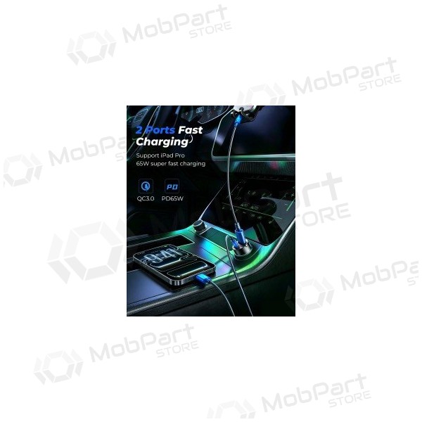 Billaddare Joyroom JR-CCN18 65 W USB-C + USB-A svart