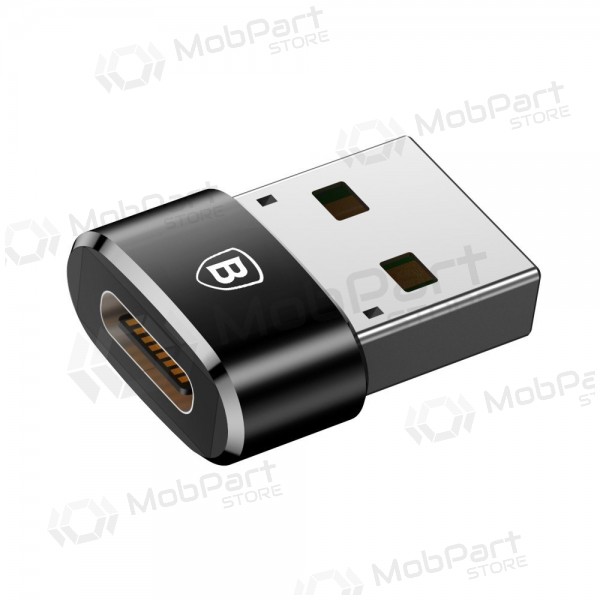 Adapter Baseus Type-C to USB-A svart CAAOTG-01