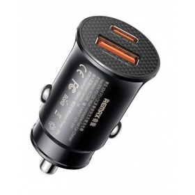 Billaddare Remax RCC358 30W USB-C/USB-A svart