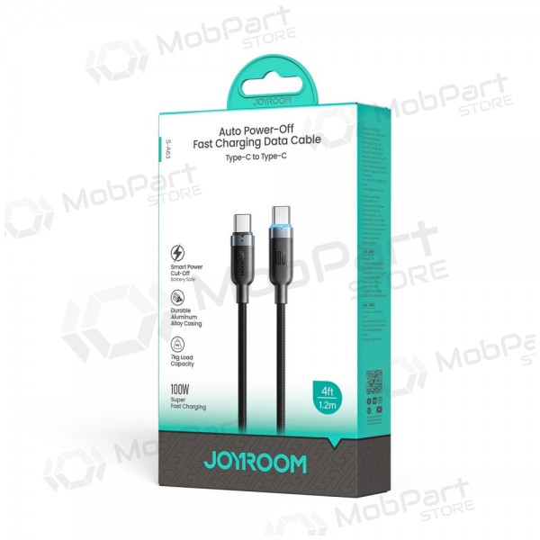 USB-C-kabel Joyroom S-A63 USB-C till USB-C 1,2 m 100 W svart