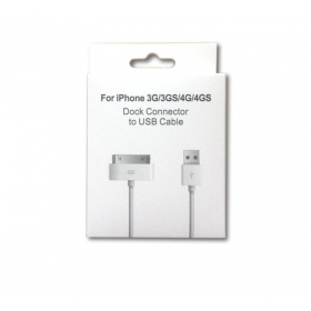 USB kabel iPhone 4 30-Pin 1.0m HQ