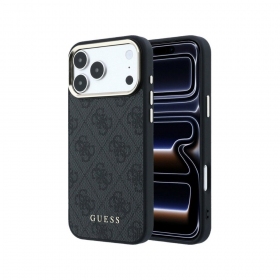 Apple iPhone 18 Pro Max fodral - Guess PU Leather 4G Gold Frame MagSafe