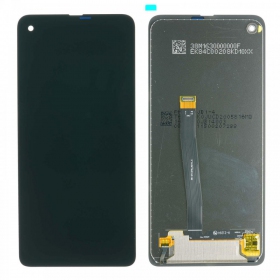 Samsung G715F Galaxy Xcover PRO skärm (svart) - PREMIUM