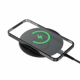 Trådlös laddare Devia Aurora Ultra-Slim 15W (svart)