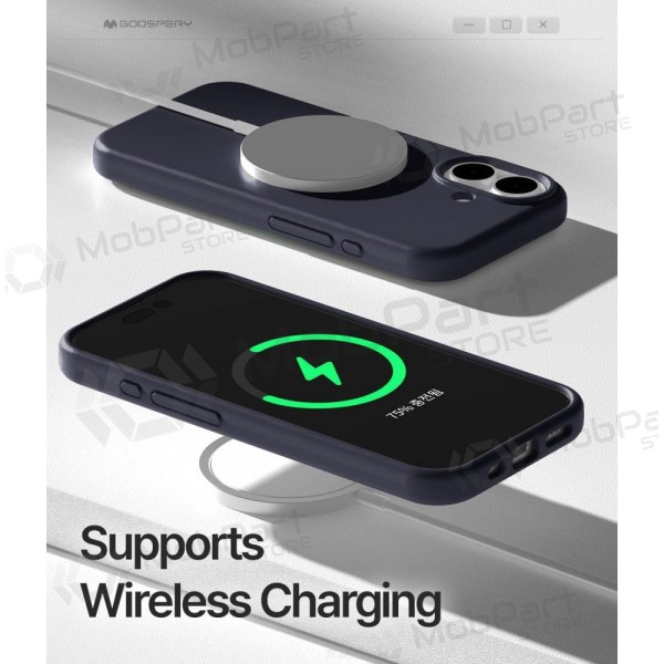 Mobilskal / fodral Mercury Pure Magsafe Silicon Case Apple iPhone 17 mörkblå