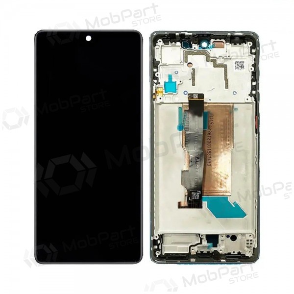 Ekranas Xiaomi Poco F5 5G su lietimui jautriu stikliuku och rėmeliu Blue OLED
