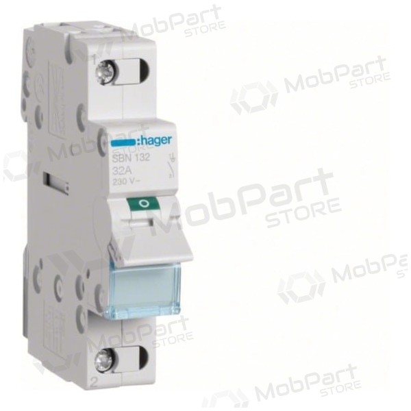 Kopplingsbrytare Hager SBN132 (1P, 32A, 230V, 1 modul)