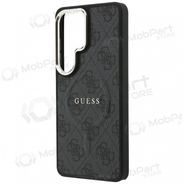 Samsung Galaxy S26 Ultra fodral - Guess PU Leather 4G Gold Frame Magnetic (svart)