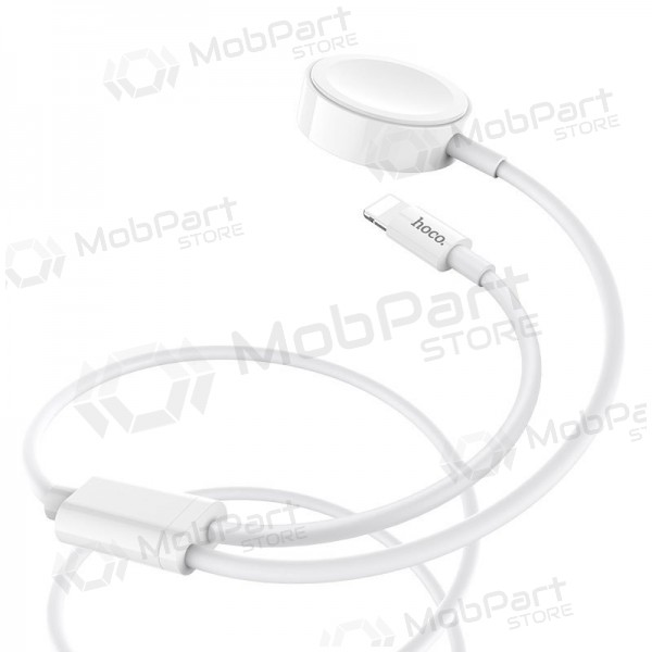 USB kabel HOCO U69 lightning 1.0m (with iWatch wireless charger) (vit)
