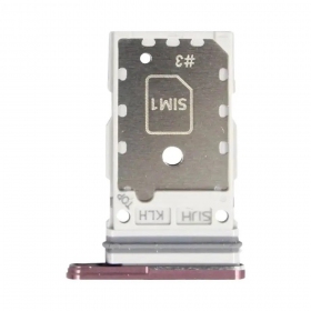 Samsung Galaxy S22 Ultra Dual SIM korthållare (Burgundy) (service pack) (original)