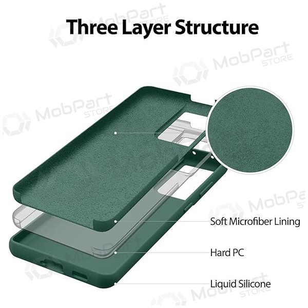 Samsung G998 Galaxy S21 Ultra fodral Mercury Goospery "Silicone Case" (tamsiai grön) Samsung G998 Galaxy S21 Ultra fodral Mercury Goospery "Silicone Case" (tamsiai grön)