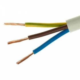 Flexibel kabel Lietkabelis OMY 3x1.5 mm² koppar PVC 100 m rulle.