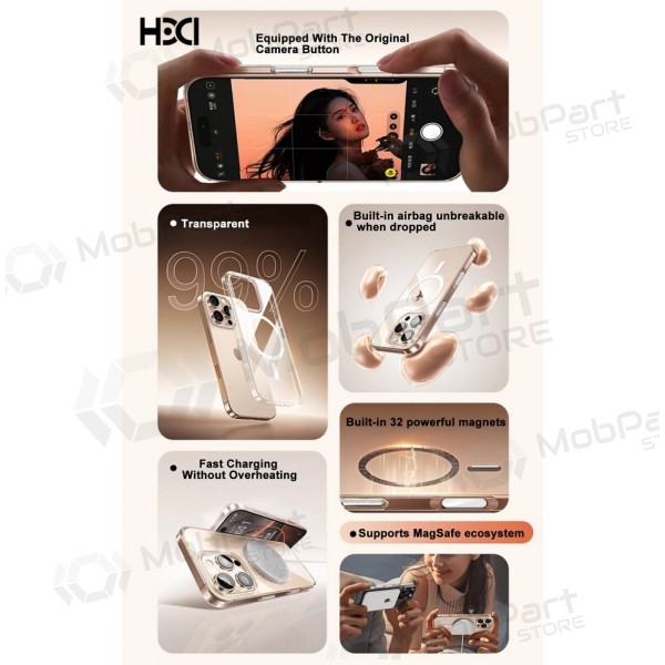 Apple iPhone 16 Pro Max fodral -HDD Clear MagSafe Case- (transparent)