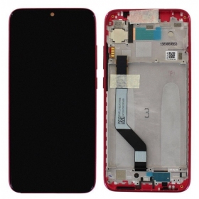 Xiaomi Redmi Note 7 skärm (röd) (med ram) (service pack) (original)