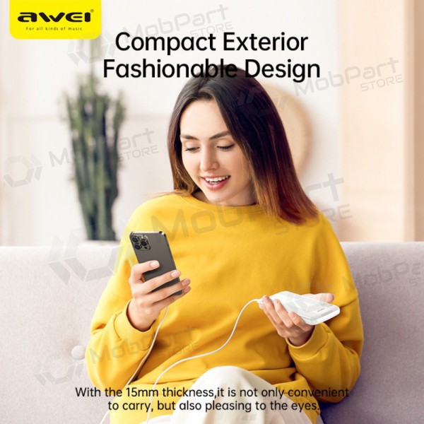 Powerbank Power Bank Awei P20K 5V/2.4A 10000mAh svart