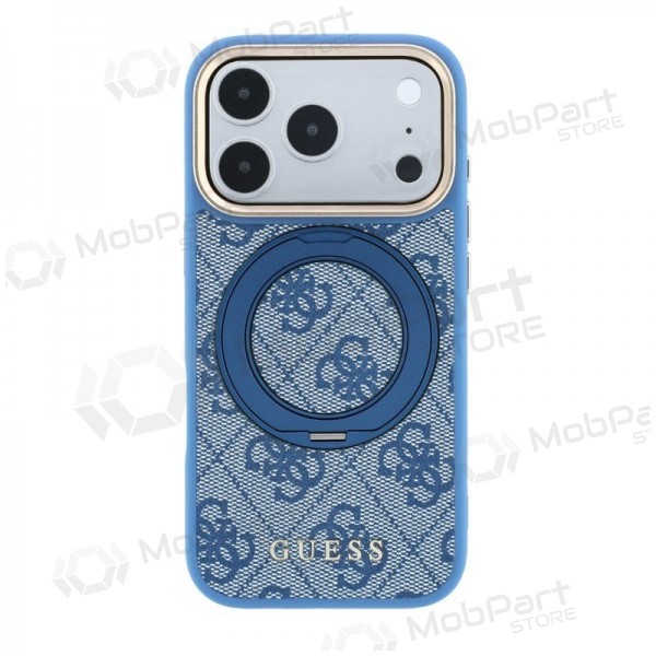 Apple iPhone 18 Pro fodral - Guess PU 4G Ring Stand MagSafe (blå)
