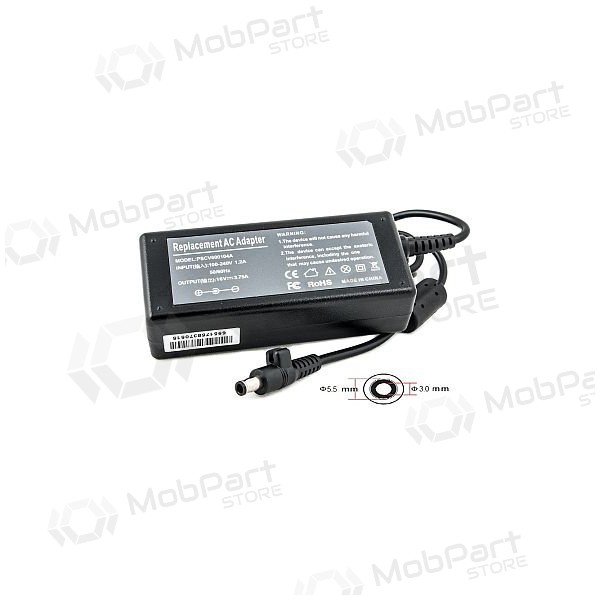 SAMSUNG 60W: 16V, 3.75A bärbar laddare SAMSUNG 60W: 16V, 3.75A bärbar laddare