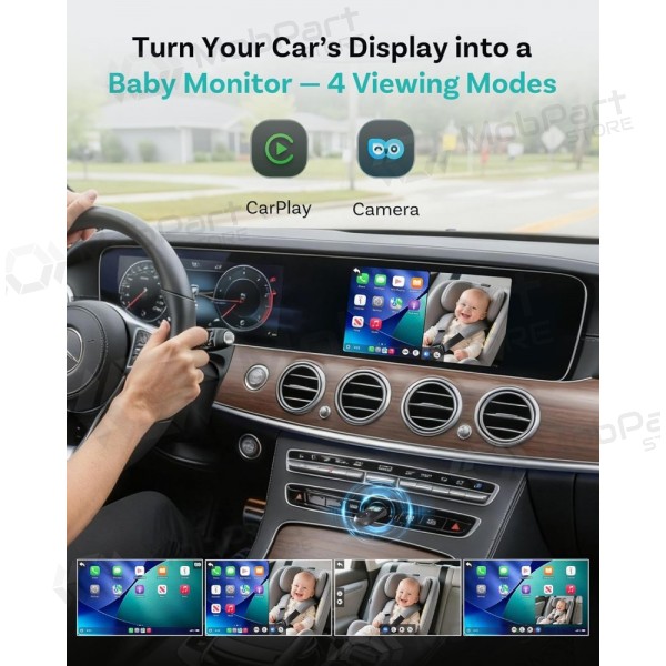 Trådlös CarPlay-adapter Ottocast Cabin Care CA520-T med babyvaktfunktion svart