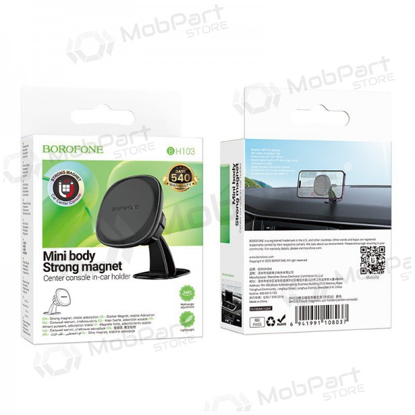 Universal bilhållare Borofone BH103 (dashboard) svart