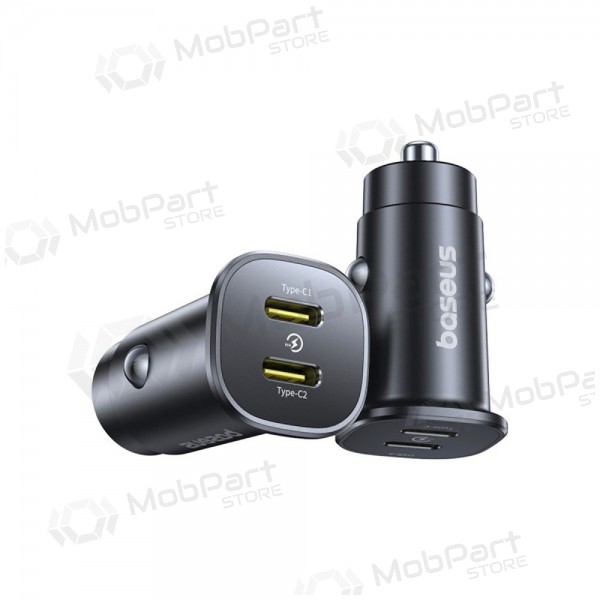 Billaddare Baseus GoTrip 2xUSB-C 30W svart C00072300123-01