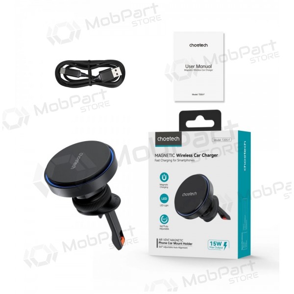 Automobilinis laikiklis-laddare Choetech T205-F MagSafe 15W svart