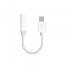 Ljudadapter Dudao L16CPro USB-C till 3.5 mm vit