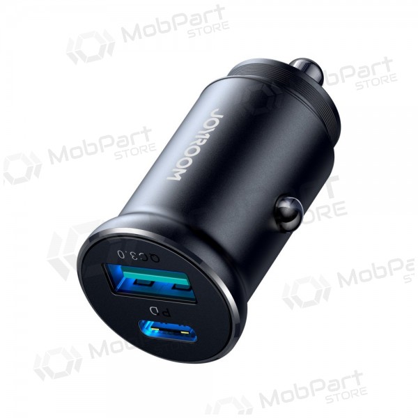 Laddare automobilinis Joyroom CCN05 USB-C/USB-A 30W svart