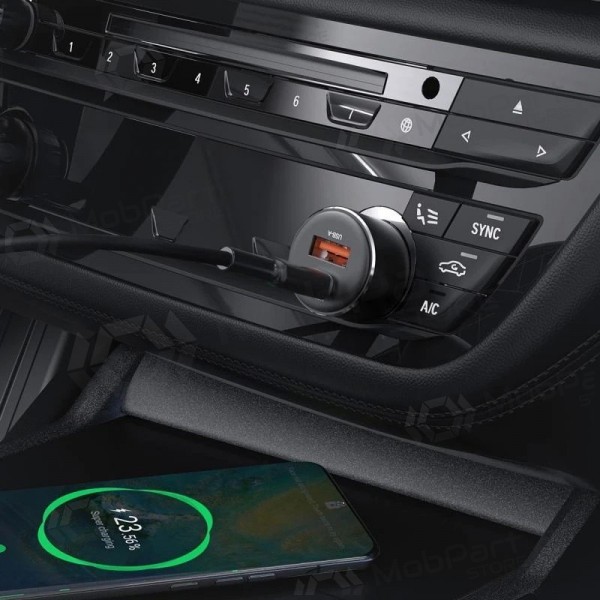 Billaddare Acefast B12 60W USB-C/USB-A svart