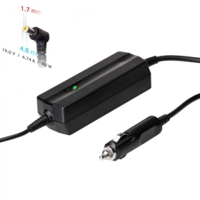 Automobilinis nešiojamojo kompiuterio pakrovėjas Akyga AK-ND-35 (19V / 4.74A 90W 4.8 x 1.7mm) HP 1.2m