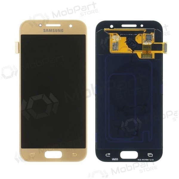 Samsung A320F Galaxy A3 (2017) skärm (guld) (service pack) (original)