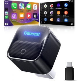 CarPlay-adapter Ottocast Mini Core trådlös Android Auto svart