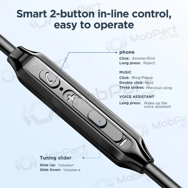 Hörlurar Joyroom JR-EW02 3.5mm juodos