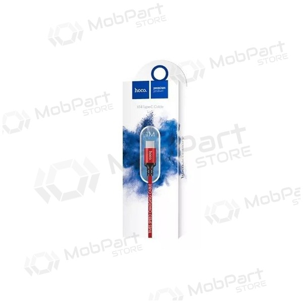 USB kabel HOCO X14 Times speed type-C 1m (röd / svart)