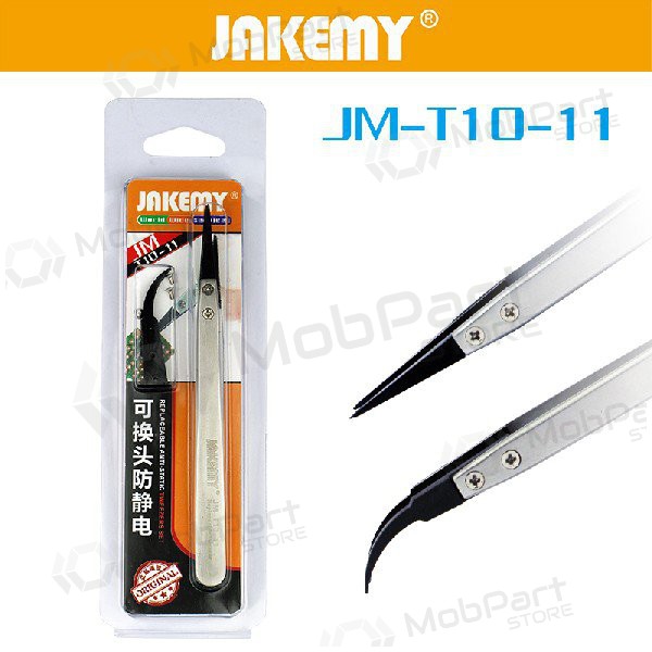 Antistatisk pincett av metall Jakemy JM-T10-11 ESD (replaceable head)