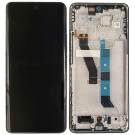 Xiaomi Poco M8 5G skärm (svart) (med ram) (original)