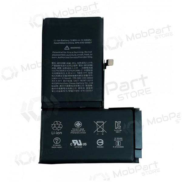 Apple iPhone XS Max batteri / ackumulator (3174mAh) (begagnad grade A, original)
