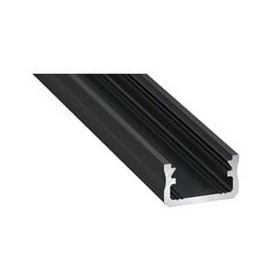 Aliuminis profilis Lumines LED juostoms A (svart, anoduotas, 3m)