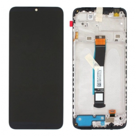 Xiaomi Redmi 10C (2022) skärm (svart) (med ram) (service pack) (original)