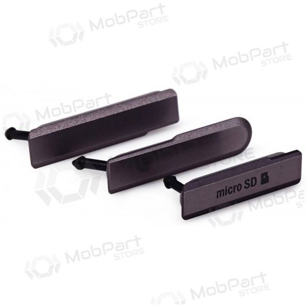 Sony Xperia Z1 Compact D5503 SIM, MicroSD och microUSB side covers (svart) (original) Sony Xperia Z1 Compact D5503 SIM, MicroSD och microUSB side covers (svart) (original)