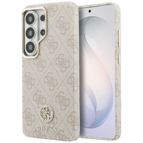 Samsung Galaxy S26 Ultra fodral - Guess PU Leather 4G Strass Logo Gold Frame Magnetic