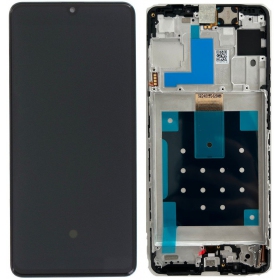 Samsung Galaxy M55 skärm (svart) (med ram) (original)