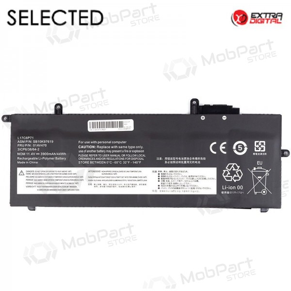 Nešiojamo kompiuterio batteri LENOVO 01AV470, 3900mAh, Extra Digital Selected Nešiojamo kompiuterio batteri LENOVO 01AV470, 3900mAh, Extra Digital Selected