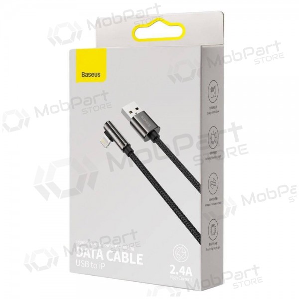 USB kabel Baseus Legend Lightning 2.4A 2.0m (svart) CALCS-A01