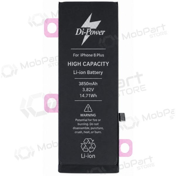 Apple iPhone 8 Plus batteri, ackumulator Di-Power 3850 mAh (förstärkt kapacitet)